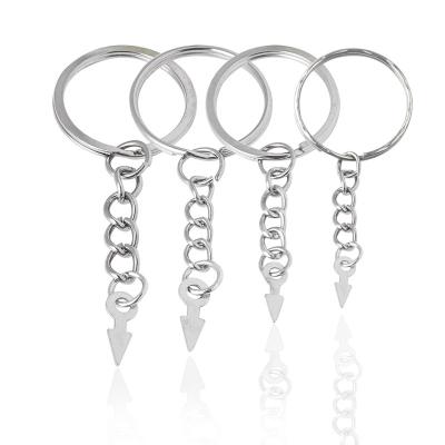 China Jewelry Making Jewelry Crafts Ornament Accessories Silver Key Chain Hanging Sharp Piece Key Chain With Triangle Piece Hanging Buckle for sale