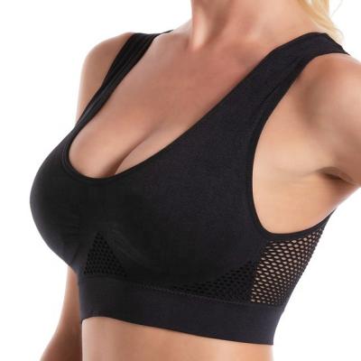 China New Design Breathable Women's Large Size Bra Yoga Bra With Breathable 3D Cavity Push Up Bra for sale