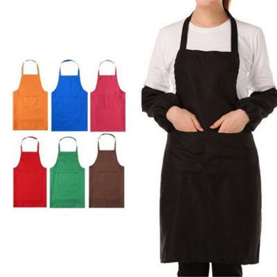 China Apron With Logo Thicken Cotton Blend Sleeveless Pocket Apron Custom Men Women Wearproof Cooking Bib Aprons With Pocket for sale