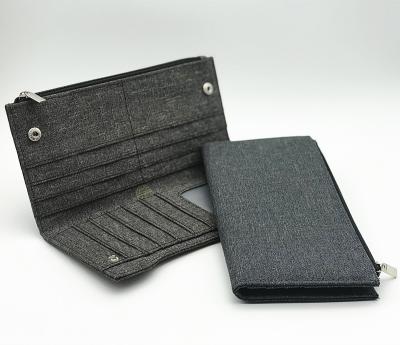 China Fashionable High Quality RFID Travel Family Dads Ladies Black Nylon Rfid Travel Wallets for sale