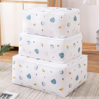 China Sustainable High Capacity PEVA Square Zipper Quilt Storage Bag Wholesale Cotton Quilt Bag for sale