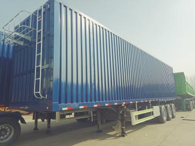 China Waterproof Rear Door Heavy Duty Semi Trailers Blue Color FUWA Axle 315/80R22.5 Tire for sale