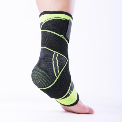 China Customized Adjustable Color Adjustable Jacquard Knitted Ankle Protector With Strap Compression Support Ankle Belt for sale