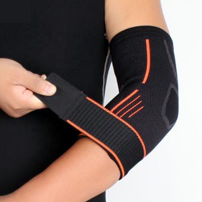 China Adjustable Elasticity Breathable Custom Gym Sports Elbow Pad Sweat Absorption Sports Basketball Elbow Support Neoprene for sale