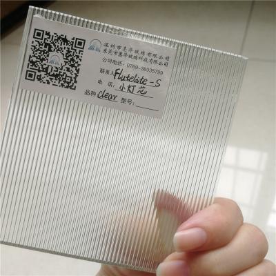 China Flutelite-S Contemporary Low Iron Patterned Glass /Rolled Glass For Architectural for sale