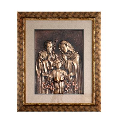 China Traditional HOLY FAMILY Frame Home Decor 3D Framed Religious Arts Picture Frame Wall Art for sale