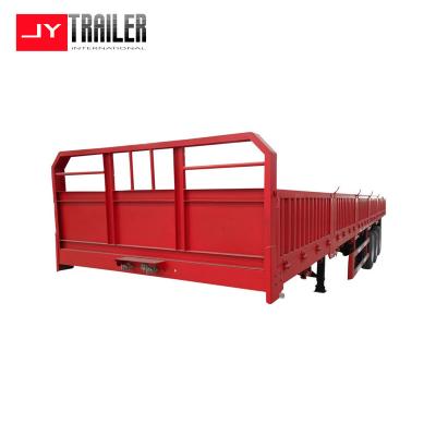 China Factory Price Side Wall Flat Bed Semi Trailer 3 Axle Side Wall Cargo Transport Truck Steel Semi Trailer for sale