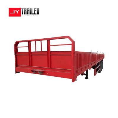 China 3 Axles Side Wall Cargo Transport Truck Steel Semi Trailer Uses For Hot Sale for sale