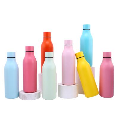 China Wholesale 550ML PORTABLE Double Wall Vacuum Insulated Colorful Hot Cola Bottle Stainless Steel Water Bottle Metal Tumbler Skinny Cup for sale