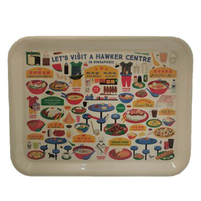 China Wholesale Disposable Food Serving Dinner Tray High Quality Custom Printed Dishes Lightweight Small Food Serving Tray for sale