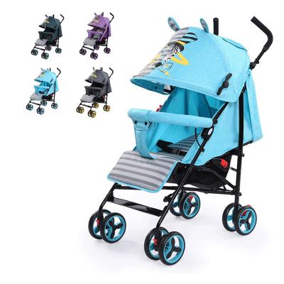 China Lovely 2021 Oxford Cartoon Baby Pram Walker, Durable Easy Fold Baby Carriage Walker Custom Made for sale