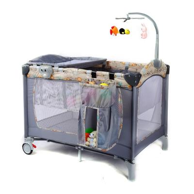 China European Baby Crib Style Portable Crib, Kids Bedroom Furniture Travel Baby Hutch Baby Cribs for sale