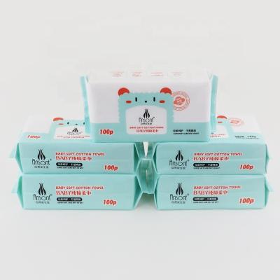 China Child Safe Dry Facial Wipes Facial Cloths Private Label Spa Facial Wipes Disposable Folded Cotton Cloth for sale