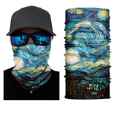 China Promotional Custom Sunscreen Face Bandana Camouflage Seamless Milk Silk Bandana For Walking Events for sale