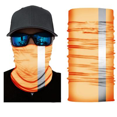 China Popular Wholesale Orange With Reflective Tube Elastic Seamless Bandana for sale