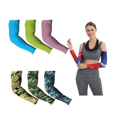 China Solid Color Antibacterial Wholesale Arm Sleeves UV Sun Protection Compression Arm Cover Armsleeves for sale