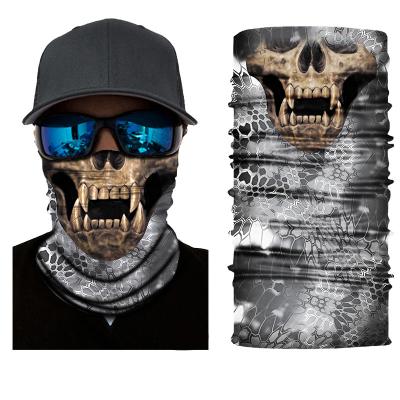 China Popular Magic Scarf Polyester Face Tube Neck Cuff Clown Skull Seamless Bandana for sale