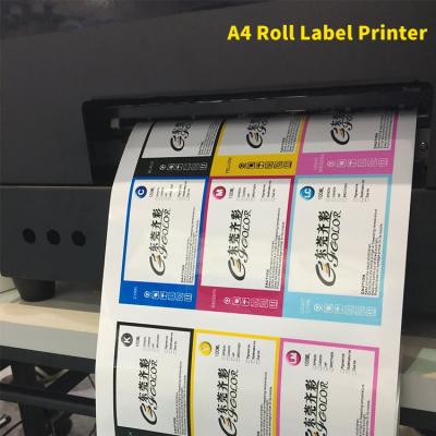 China Color Solvent Label Printer A4 Eco Roll Sticker Label Printing Machine for sale