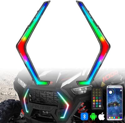 China Rzr Xp 4 1000 Turbo Wholesale Apps And Spiral Rgb Remote Control Hunting Light Led Flashing Fang Light For 2019 2020 2021 Polaris RZR XP Turbo 1000 for sale