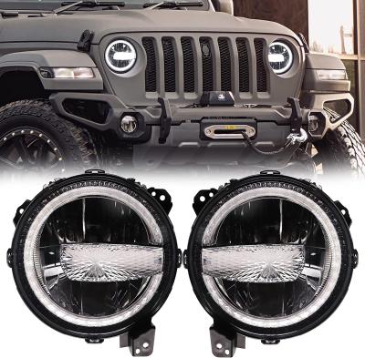 China Alminum Housing Innova DRL Diecast Car Led Headlight Round 9 Inch Led Headlights For 2018-2021 Jeep Wrangler JL JLU JT Gladiator for sale