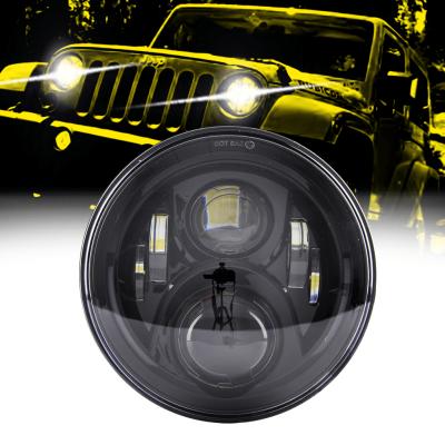 China Customizable universal headlight motorcycle, night eye led headlight, 7 inch headlights for jeep wranglerJK JL for sale