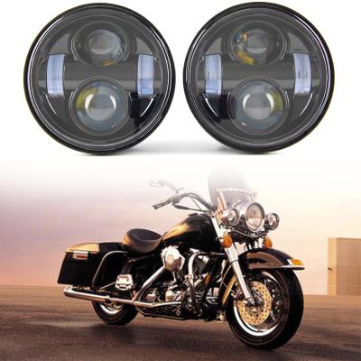 China Aluminum 5 Inch Led Angel Eyes Double Headlight For Ha-rley Motorcycle for sale