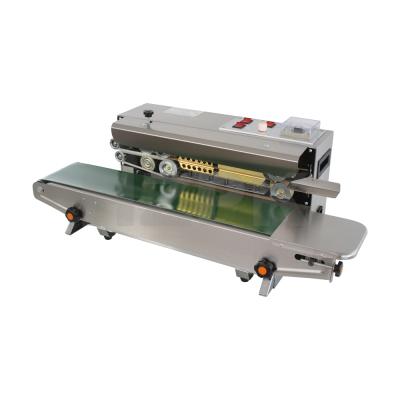 China Food HZPK FR900 Coffee Tea Bag Pouch Film Automatic Heat Sealer Aluminum Foil Continuous Food Tape Sealing Machine for sale