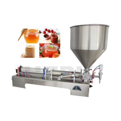 China HZPK Food Bottle Liquid Paste Filling Machine Fully Pneumatic Piston Beverage Honey Shampoo Cosmetic Plastic Small 2 Heads 0.4-0.6mpa for sale