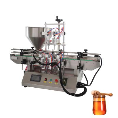 China Automatic Honey Hand Wash Liquid Detergent Desktop Plastic Bottle Piston Food HZPK Edible Oil Tomato Sauce Filling Machine Filler for sale