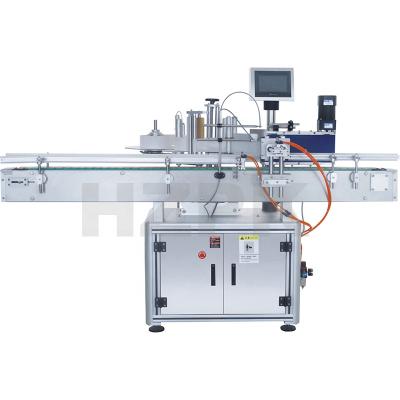 China HZPK ARLM-200B Automatic Food Plastic Adhesive Sticker Glass Bottle Transparent Pneumatic Round Labeling Machine Holding Type Price for sale