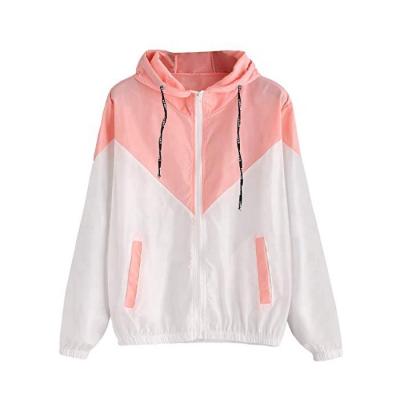 China Sustainable Women Fashion Casual Anorak Jacket Windproof Breathable Two Tone Anorak Jacket With Hooded for sale