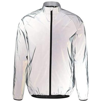 China 360 Reflective Waterproof Unisex Jacket Breathable Rain Jacket Breathable Raincoat For Cycling And Running for sale