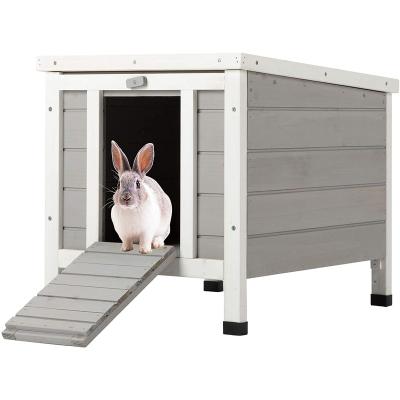 China Viable Wooden Animal House Small Rabbit Hutch Pet Cage Cat Shelter Kennel for sale