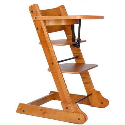 China Morden Durable Portable Convenient Standard Wooden Feeding Baby Dining Wooden Umpire Chair With Tray For Baby for sale