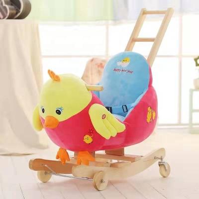 China Wooden Eco-friendly Fun With Fabric Ride Toy Kids Rocking Animals Riding For Children for sale