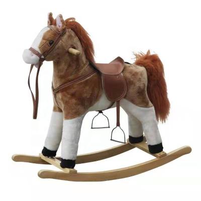 China Cheap Eco-friendly Baby Riding Horse Kids Rocking Baby Kids Wooden Toddler Rocking Horse Animal Rocking Toy for sale