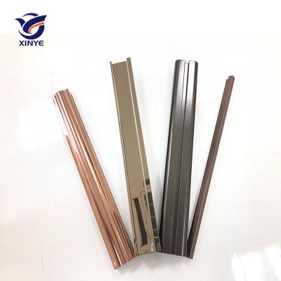 China Modern Trim T Shape 304 Grade Tile Stainless Steel Joint Panel Modern Metal Stainless Steel Finishing Profiles For Decorative Edges for sale