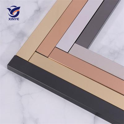 China Support customization metal brush stainless steel tile trim U shape modern ceramic tile corner curved tile edge trim for sale