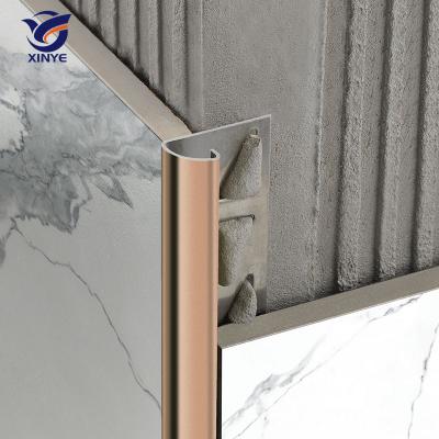 China Modern high quality strip edge metal wall tile trim xustom shape ledge decoration for corner wall edge guard for sale