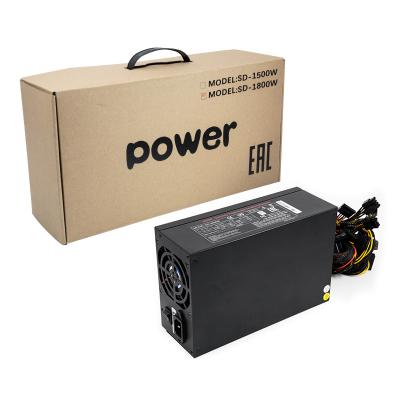 China PSU power supply operating power supply. desktop 8 mini 1800W GPUs 100-264V 6pin 2u for sale