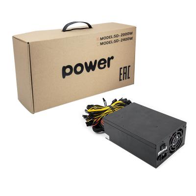 China PSU PSU Power Supply Modular Desktop Switching 8 GPU Modular Modular Power Supply 2000w New 2000w Full 2000w ATX 2000w For Rx580 3070 3090 for sale