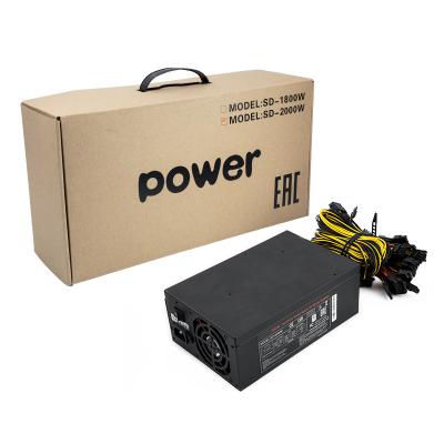 China Max Support 8 GPU Desktop PSU Power Supply 2000W ATX 12V 2000w Power Supply For 8 Gpu Power Supply for sale