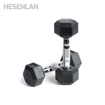 China DB-2304 rubber covered dumbbell bewitch dumbbells in stainless steel and neoprene rubber (2.5-50 kg / 10-100 lb) / bodybuilding equipment for sale