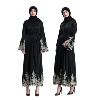 China African Special Chiffon Embroidered Lace Cardigan Robeabaya Dress Traditional Dress Basic Style for sale