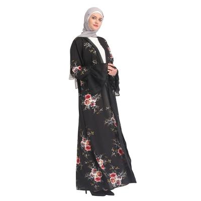 China Basic Pattern Digital Printing Middle East Dubai Cardigan Robe for sale