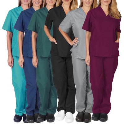 China Hospital Uniforms Nursing Women Thin And Shorts Light Sleeve Fabric Medical Clothes Scrubs Nursing Pants Elastic Medical Uniforms For Summer for sale