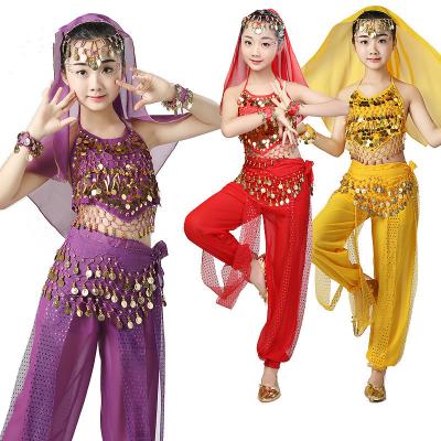 China Sets Kids Belly Dancing Costumes Set Oriental Dance Girls India Belly Dance Clothes 6 Colors for sale