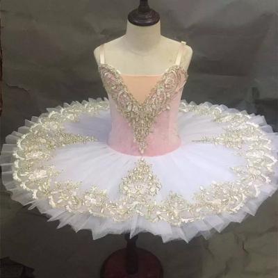 China Professional Pink Velvet Ballet Tutus Adult Women Kids Children Kids Ballet Tutu For Girl Pancake Tutu Ballerina Party Ballet Costume for sale