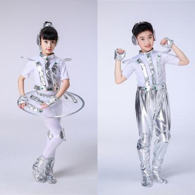 China from above & Astronauts Tees Kids Robot Cosplay Costume Boys Girls Anime Stage Cartoon Spacesuit Kindergarten Astronaut Role Playing Outfit for sale