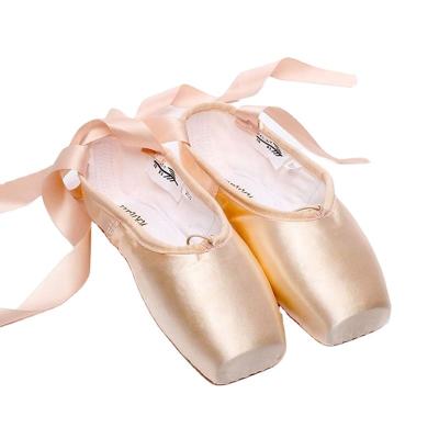 China Professional Dancer Shoes Wholesale Professional Good Quality Ballet Dance Shoes Satin Flesh Ballet Point Shoes For Girls zapatillas ballet shoes for sale